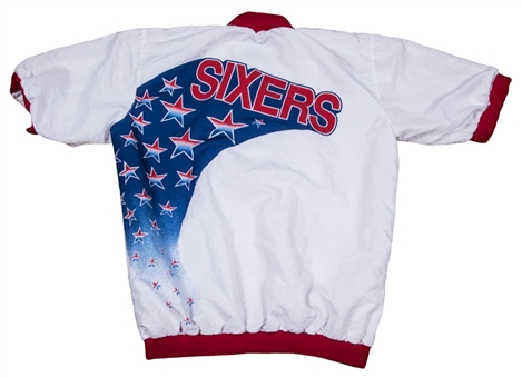 1991 Charles Barkley Philadelphia 76ers White Warm-Up Jacket 
